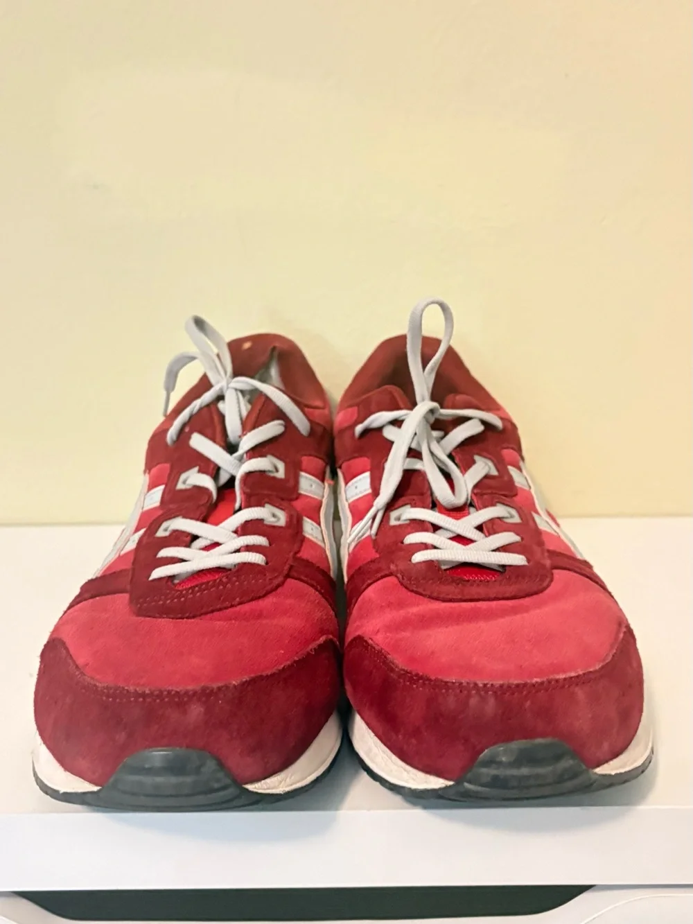 Vintage ASICS Red Suede & Mesh Sneakers